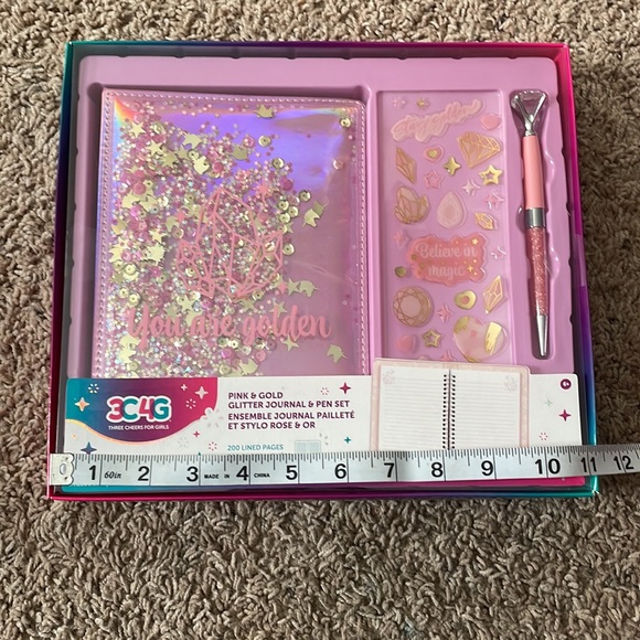Pink & Gold Glitter Journal and Pen Set - Picture 7 of 7